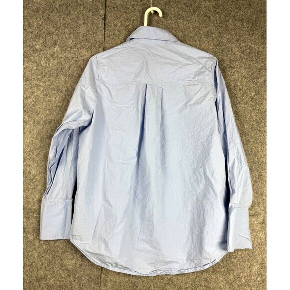 COS Shirt Women's Size 6 Blue Button Up Long Sleeve Cotton - Picture 3 of 9